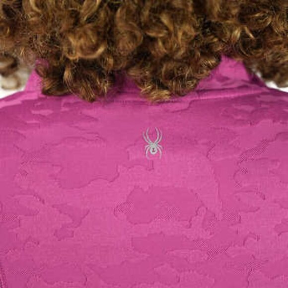NEW Spyder 1/4 Zip Top | Textured Pink - Picture 6 of 9